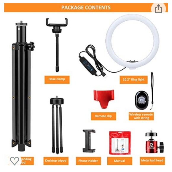 10in LED Ring light and stands - Picture 4 of 7